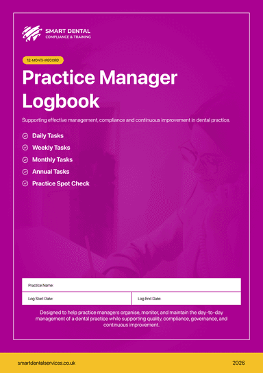Practice Manager Logbook cover